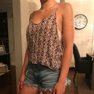Brandy Melville flowy patterned tank top